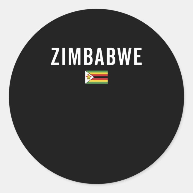 Sticker Rond Zimbabwe Flag (Devant)