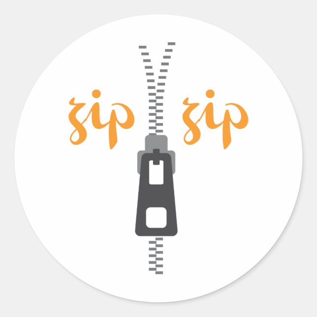 Sticker Rond Zip Zipper (Devant)
