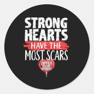 Sticker Rond Zipper Club Membre Ouvrir La Chirurgie Survivante