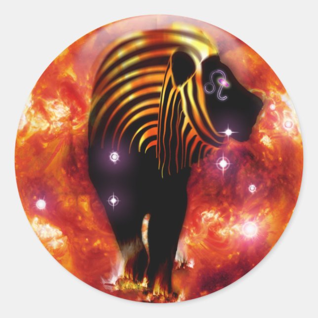 Sticker Rond Zodiac-Leo (Devant)