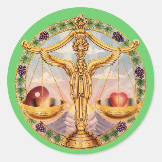 Sticker Rond Zodiac Libra - Customisez-le !