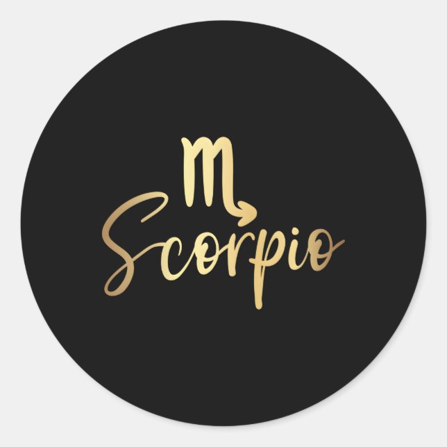 Sticker Rond Zodiac Scorpio (Devant)