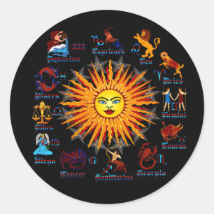 Sticker Rond Zodiac-Signs-All-V-1