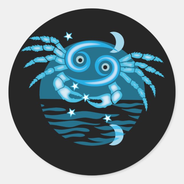 Sticker Rond Zodiac Star Sign - Cancer (Devant)