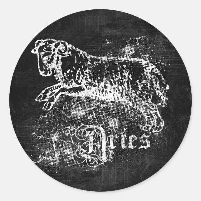 Sticker Rond Zodiac Vintage (Devant)