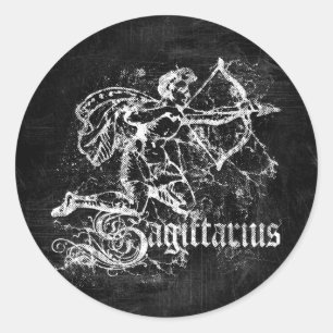 Sticker Rond Zodiac Vintage Sagittaire