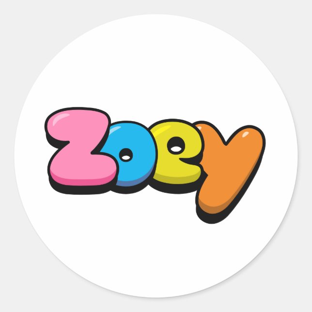 Sticker Rond Zoey (Devant)
