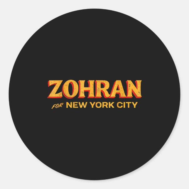 Sticker Rond Zohran Mamdani For Nyc Mayor Funny Cool Trendy Pro (Devant)