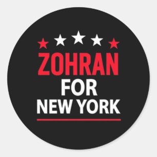 Sticker Rond Zohran pour New York – Soutien politique audacieux