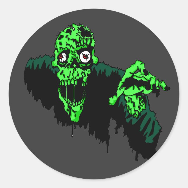 Sticker Rond Zombie (Devant)
