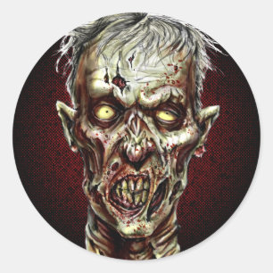 Sticker Rond Zombie ! !
