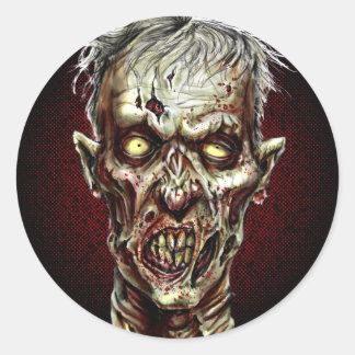 Sticker Rond Zombie ! !