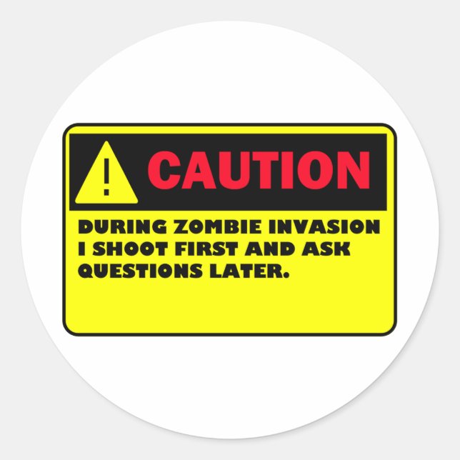 STICKER ROND ZOMBIE (Devant)