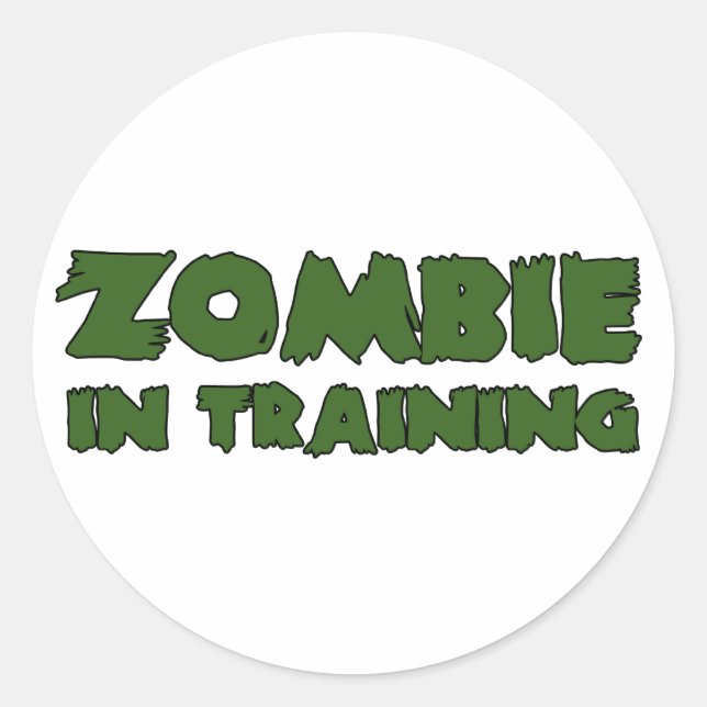 Sticker Rond Zombie en formation (Devant)