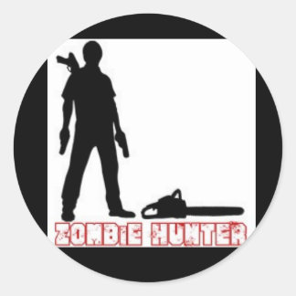 Sticker Rond Zombie-Hunter