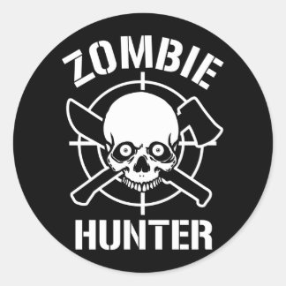 Sticker Rond Zombie Hunter