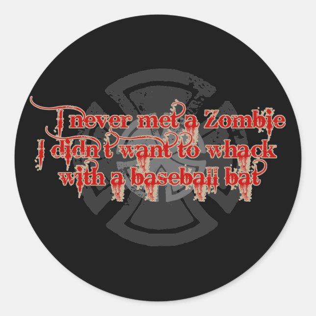 Sticker Rond Zombie Hunter (Devant)