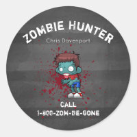 Zombie Hunter with Blood Splatter Creepy