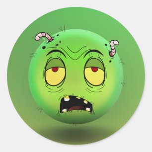 Sticker Rond Zombiemoji