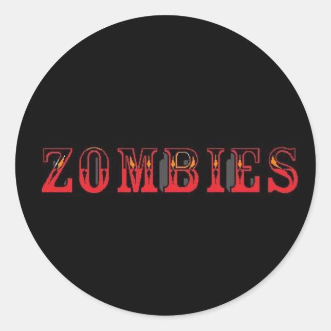 Sticker Rond Zombies (Devant)