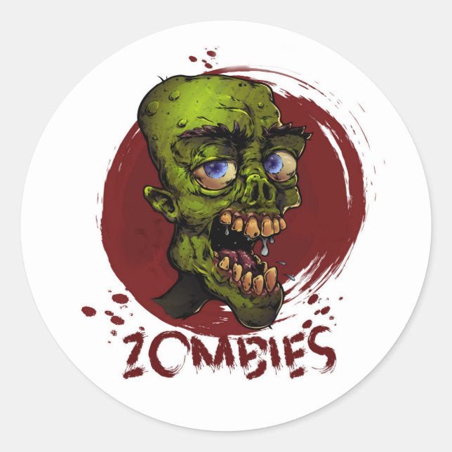 Sticker Rond Zombies (Devant)