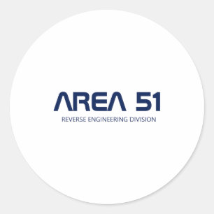 Sticker Rond Zone 51 Ingénierie Inverse Extraterrestre Ufo Para