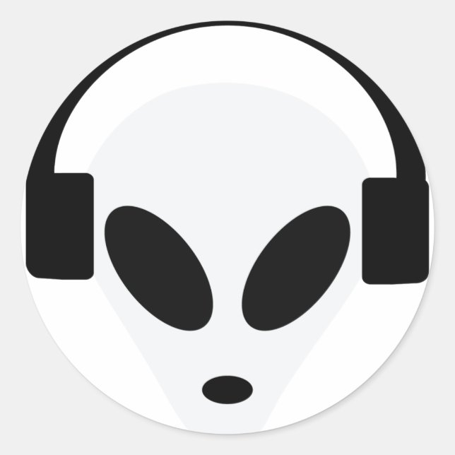 Sticker Rond zone alien du casque dj 51 (Devant)