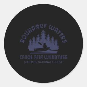Sticker Rond Zone de canot de la frontière Minnesota en détress