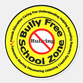 Sticker Rond Zone d'école libre de despote