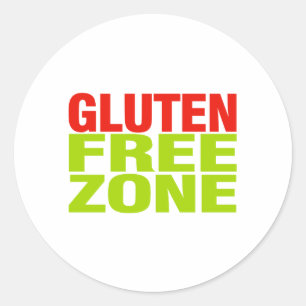 Sticker Rond Zone franche de gluten (maladie coeliaque)