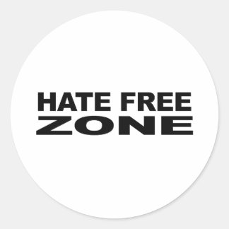 Sticker Rond Zone libre de haine 2