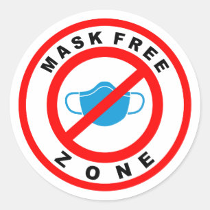 Sticker Rond Zone libre de masque