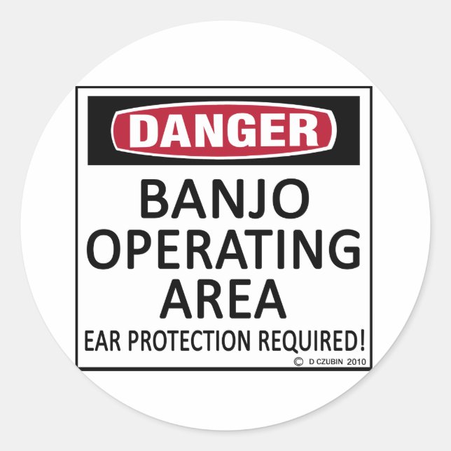 Sticker Rond Zone opérationnelle Banjo (Devant)