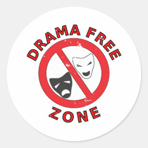 Sticker Rond Zone sans drame