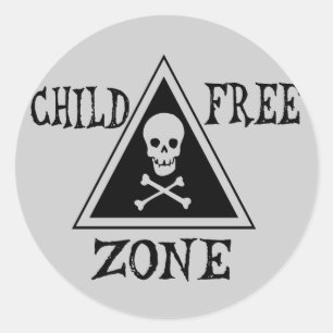 Sticker Rond Zone sans enfant