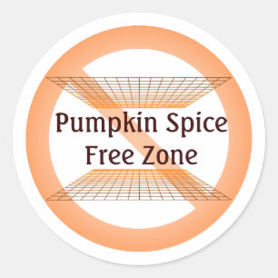 Sticker Rond Zone sans épices citrouilles