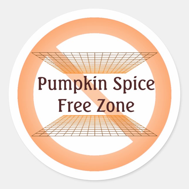 Sticker Rond Zone sans épices citrouilles (Devant)