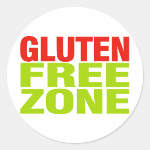 Sticker Rond Zone sans gluten (maladie coeliaque)