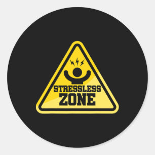 Sticker Rond Zone sans stress Symbole national Sensibilisation