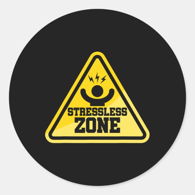Sticker Rond Zone sans stress Symbole national Sensibilisation  (Devant)