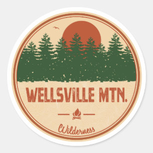 Sticker Rond Zone sauvage de la montagne de Wellsville Utah