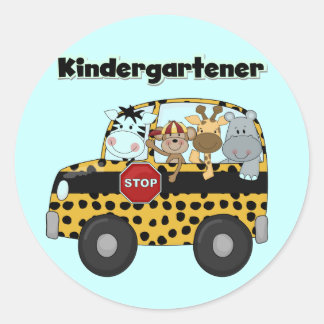 Sticker Rond Zoo Animaux Maternelle
