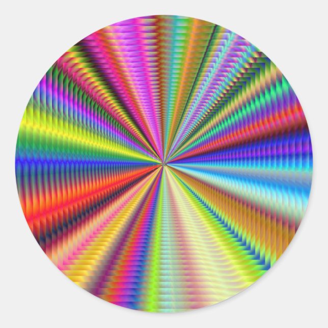 Sticker Rond zoom dans cette fractale (Devant)