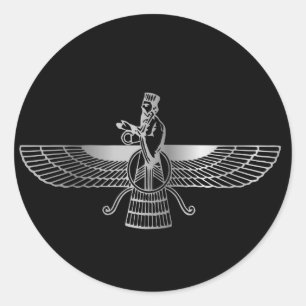 Sticker Rond Zoroastrianisme Faravahar