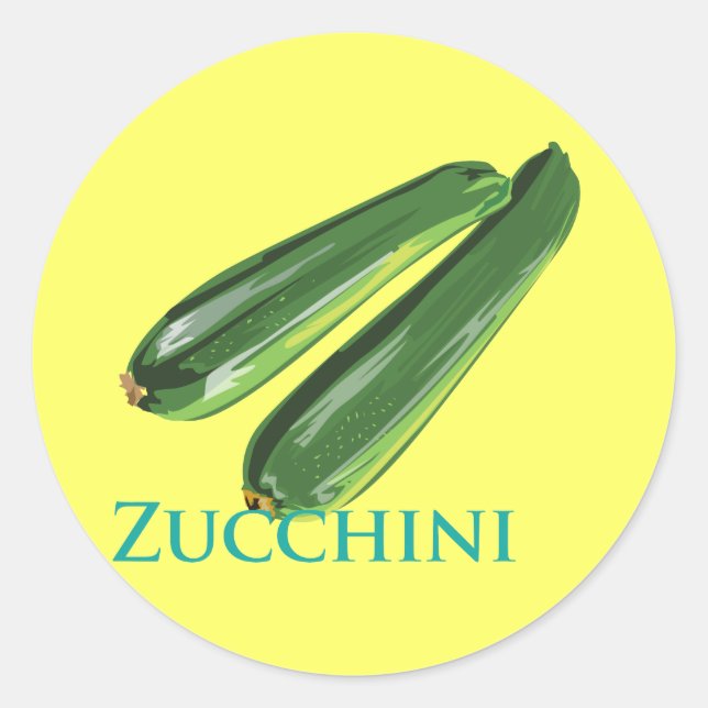Sticker Rond Zucchini Squash (Devant)