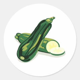 Sticker Rond Zucchini Vegetable