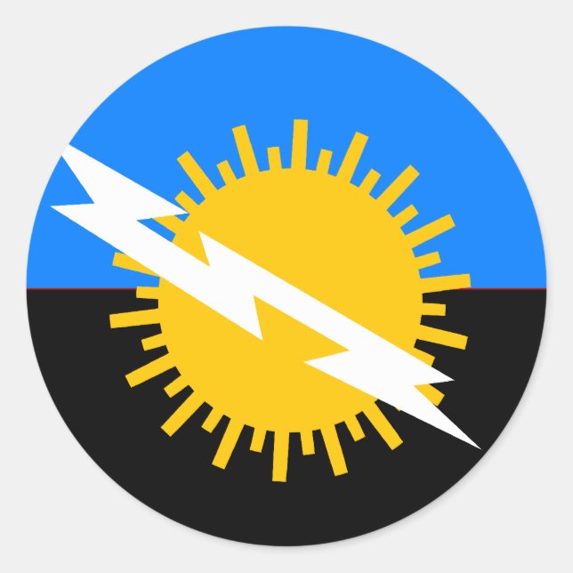 Sticker Rond Zulia, drapeau du Venezuela (Devant)