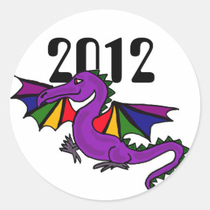 Sticker Rond ZZ - Année du dragon Sicker