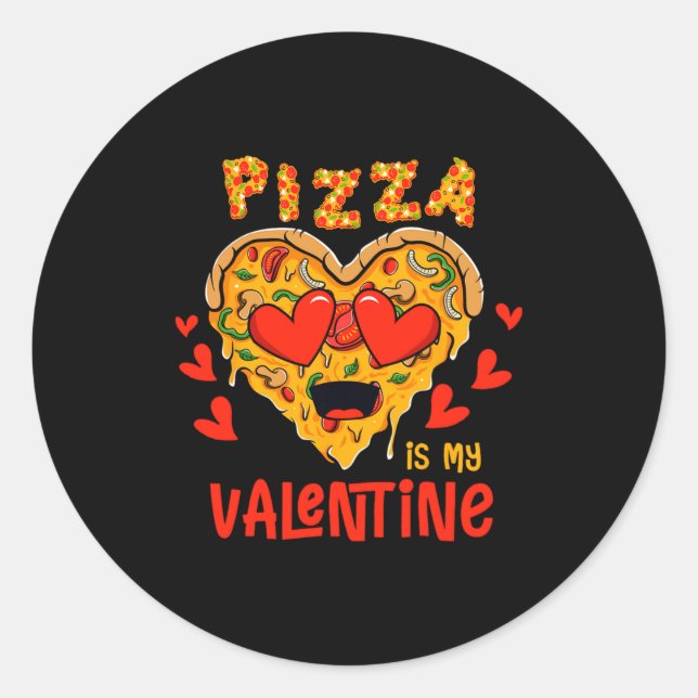 Sticker Rond Zza Is My Valentine Funny Valentines Day Boys Gi _ (Devant)