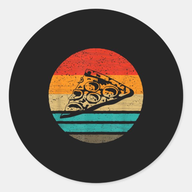 Sticker Rond Zza Slice Retro Style Vintage  (Devant)